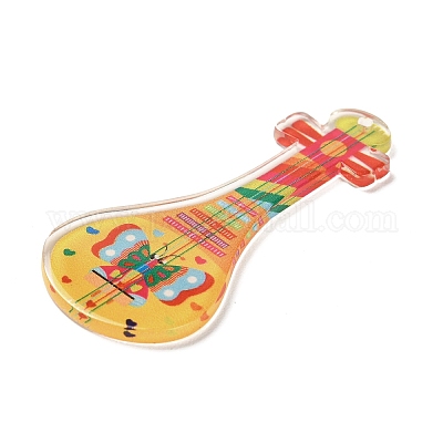 Большие подвески из полупрозрачной смолы на тему инструментов RESI-M037-03C-1