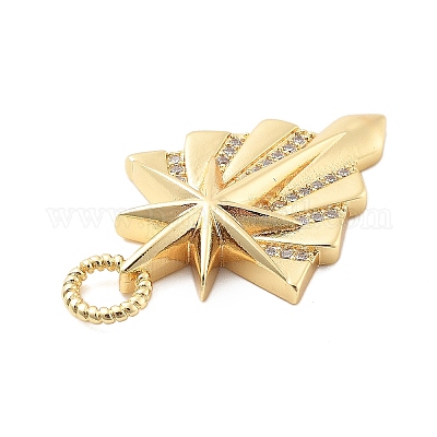 Латунные микро проложить кубического циркония подвески KK-L209-095G-1