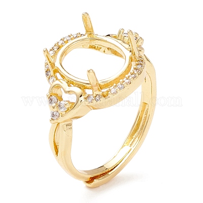 Компоненты регулируемого кольца из латуни с кубическим цирконием KK-K266-06G-1