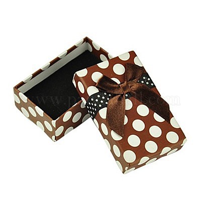 Прямоугольника картонные коробки ювелирных изделий X-CBOX-E002-M-1