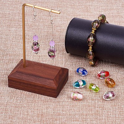 Handmade стеклянные бусины Lampwork фольги LAMP-CD0001-04-1