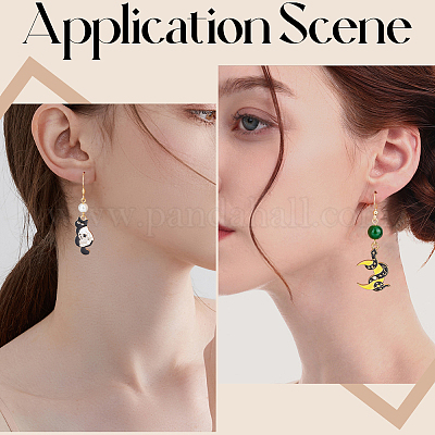 120 шт. 4 стиля французских сережек-крючков из нержавеющей стали 304 STAS-SC0008-20A-1