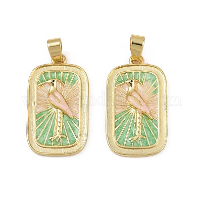 Латунь эмаль подвески KK-L190-011G-1