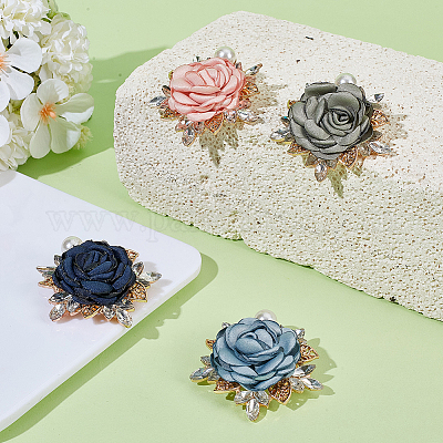 4 шт. 4-х цветные булавки для ткани с цветами JEWB-GO0001-17-1