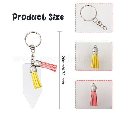 150PCS Sublimation Blanks Keychains Bulk, Keychains Ornament Set for  Crafts, Jewelry Making 