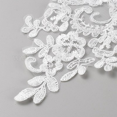 Отделка воротника из полиэстера с компьютерной вышивкой AJEW-WH0471-58-1