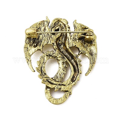 Ретро старинные золотые броши в виде животных из сплава для рюкзака и одежды JEWB-S040-02A-AG-1