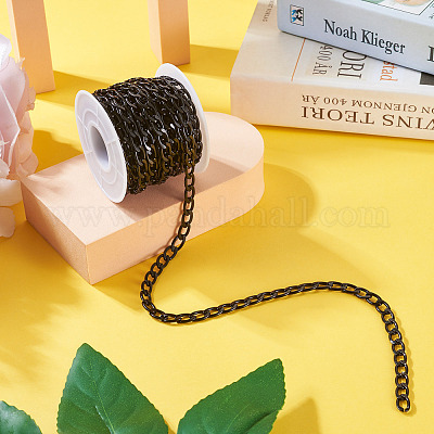 Цепи панцирные граненые из оксидированного алюминия длиной 5 м&nbsp;CHA-TA0001-23-1