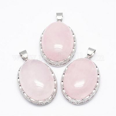 Природного розового кварца подвески G-D851-03-1