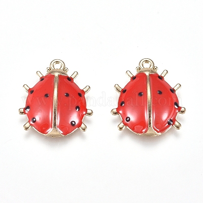 Подвески из эмали и сплава&nbsp;LS-ENAM-WH0047-43A-1