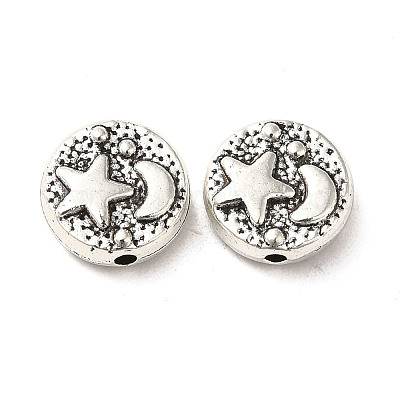 Сплавочные овальные бусины тибетского стиля  PALLOY-M217-18AS-1