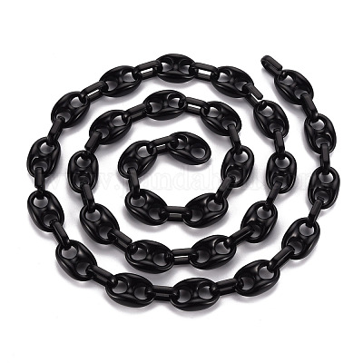 Цепочки для кофейных зерен из непрозрачного акрила ручной работы CHAC-ZX0001-01D-1