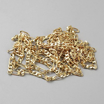 Долговечные цепочки figaro из латуни с покрытием CHC-TAC0007-03G-1