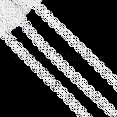 18 ярд полиэстеровой плетеной кружевной отделки OCOR-CY0001-88A-1