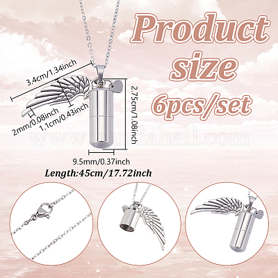 6 шт. ожерелье из нержавеющей стали 304 с цепочкой NJEW-NB00007-1