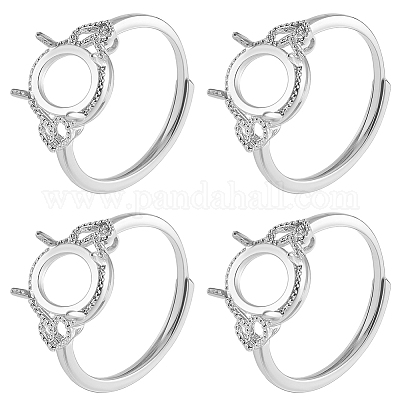 4 шт. регулируемые латунные кольцевые компоненты&nbsp;KK-SC0007-02A-1