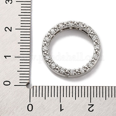 Стойка из латуни с покрытием из кубического циркония с рамкой из бусин KK-S406-09A-P-1