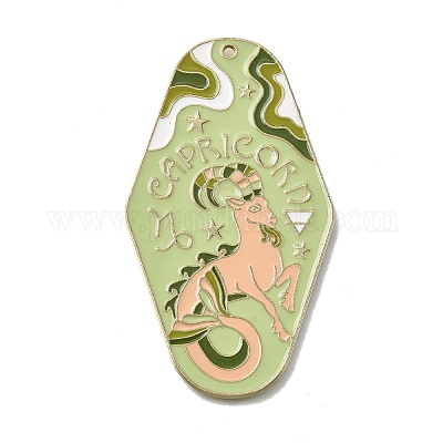 Большие подвески из сплава эмали с изображением двенадцати созвездий ENAM-D305-06A-G-1