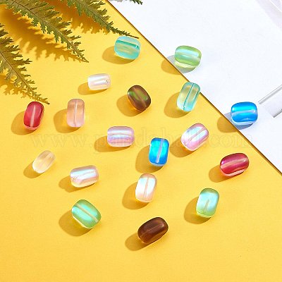 48 шт. 8 цвета синтетические бусины из лунного камня G-SZ0001-05-1