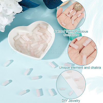 1.5 нити бусин из натурального розового кварца G-GO0001-18-1