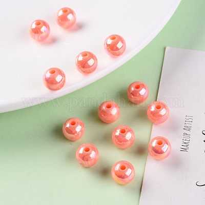 Непрозрачные акриловые бусины MACR-S370-D10mm-SS2109-1