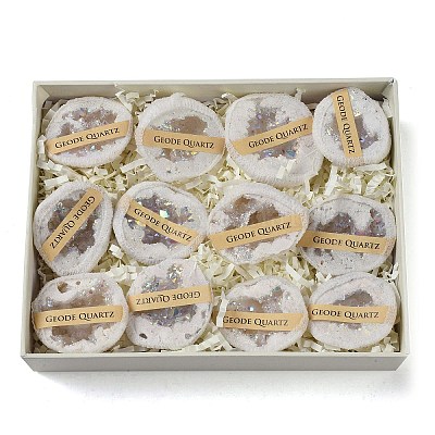 Гальваника природный агат жеода рог изобилия образец минерала DJEW-M014-02E-1