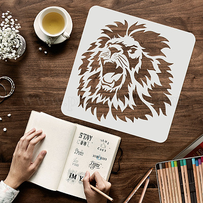 Wholesale FINGERINSPIRE Lion Head Stencil 11.8x11.8 inch Wild Animal  Stencils Plastic African Big Cat Wild Animal Stencils Reusable Lion Pattern  Stencils for Painting on Wood 