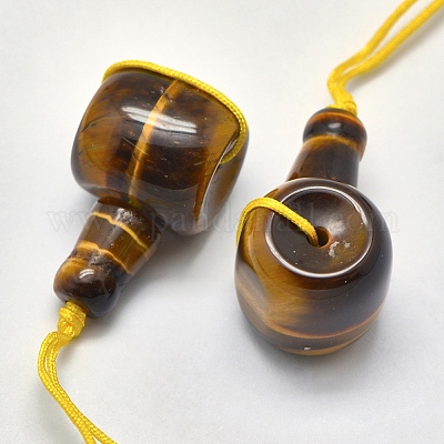Натуральный тигр глаз 3 дыра гуру бисер X-G-K208-02-A-14-1