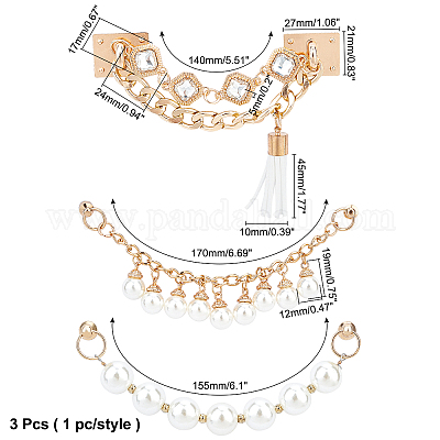 3 шт. 3 стиля сплава цепи для самодельных брелоков MOBA-AR0001-01-1