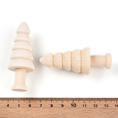 Незаконченные деревянные елочные украшения WOOD-T032-16-1