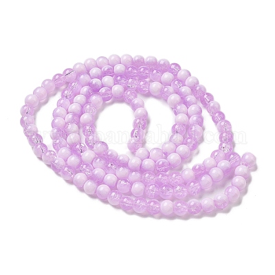 Стеклянные бусины кракле GLAA-U001-6mm-04-1