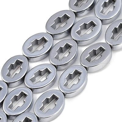 Гальванические нити из синтетических немагнитных гематитовых бусин G-K375-C01-02-1