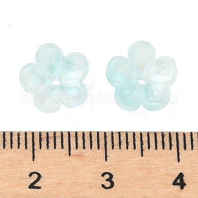 Окрашенные и нагретые стеклянные колпачки для бусин GLAA-C042-01F-1