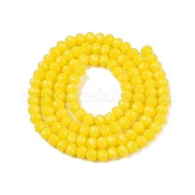 Непрозрачный сплошной цвет имитация нефрита стеклянные бусины пряди EGLA-A044-P3mm-D04-1
