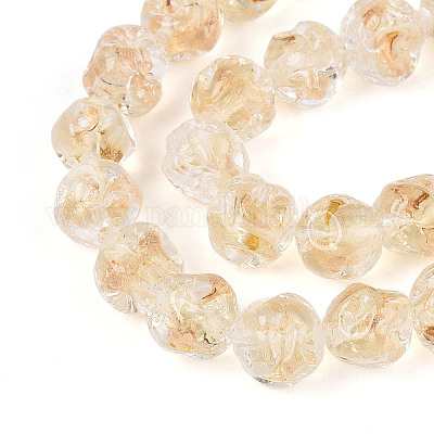 Ручной золотой фольги стекло бисер нитей FOIL-N029-04A-1