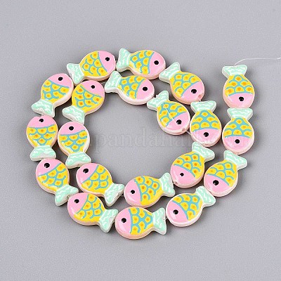 Окрашенные и нагретые стеклянные эмалевые бусины GLAA-T023-45C-1