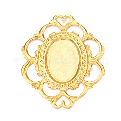 Железные филигранные столярные изделия настройки разъема кабошона IFIN-N011-03G-1