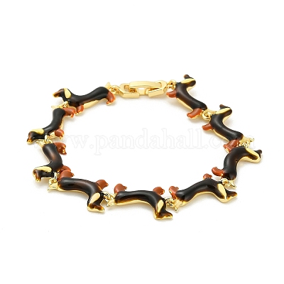 Браслеты из латунной эмали для женщин BJEW-B149-03G-1