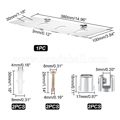 Акриловые настенные держатели для стекла с 4 отверстием ODIS-WH0027-051B-1