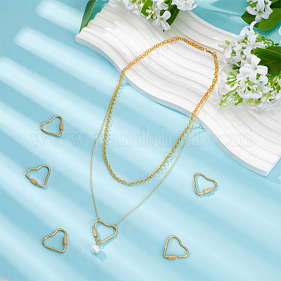 6 шт. подвески-замки с винтовым карабином из нержавеющей стали 304 STAS-UN0063-98-1