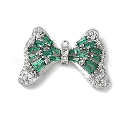 Подвески из латуни с микропаве из кубического циркония и стеклом KK-U052-27P-02-1