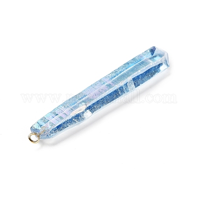 Гальванизированные натуральные кварцевые подвески G-P315-B01-10G-1