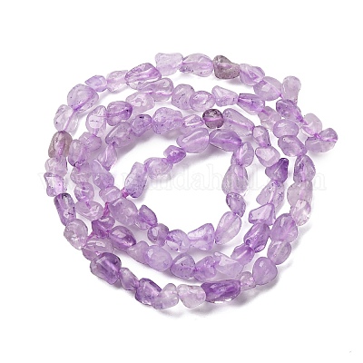Нити бусин из натурального лавандового аметиста G-I389-A02-1