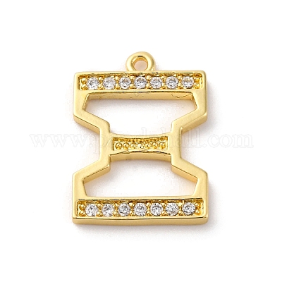 Подвеска из латуни с микропаве из кубического циркония KK-H449-76G-15-1