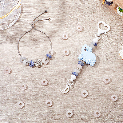 30 шт. натуральные европейские бусины из розового кварца G-SP0001-01A-04-1