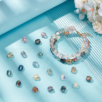 120шт 15 цвета гальванические стеклянные бусины EGLA-PH0001-79-1