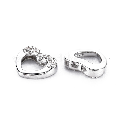 Застежки из латуни с микропейвом и прозрачным фианитом KK-S356-503-NF-1