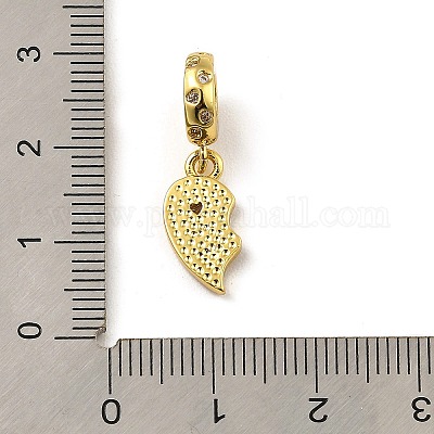 Подвеска из латуни с микропаве из кубического циркония KK-H456-10G-1