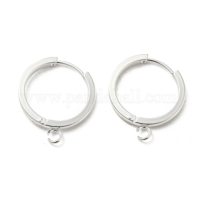 201 фурнитура для сережек-колец Huggie Hoop из нержавеющей стали STAS-A167-01H-S-1