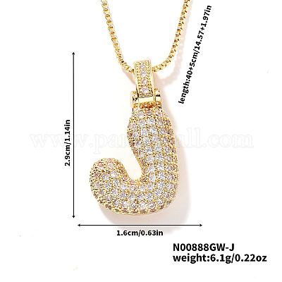 Элегантные латунные микропаве прозрачные кубические цирконии 3d начальные ожерелья DV4415-8-1